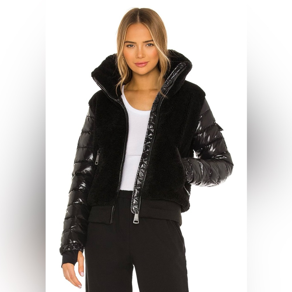 SAM Carson Sherpa Bomber Black Puffer Jacket SMALL outdoors tops coat down winte